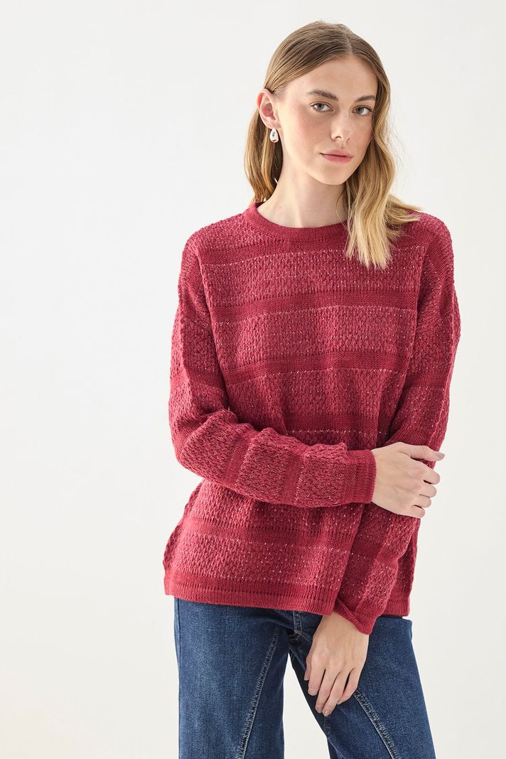 Sweater Liso Burdeos 18104125002112-0