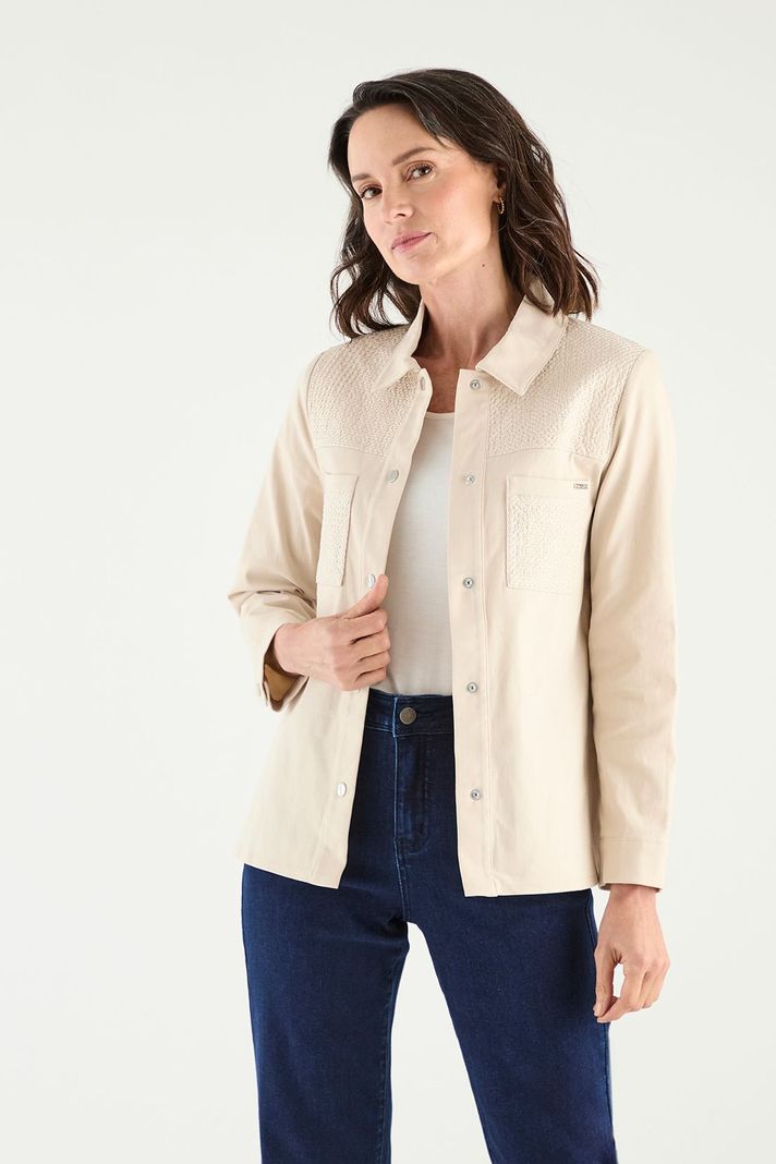 Chaqueta Sobrecamisa Beige Ma Griffe 17502125001106-0