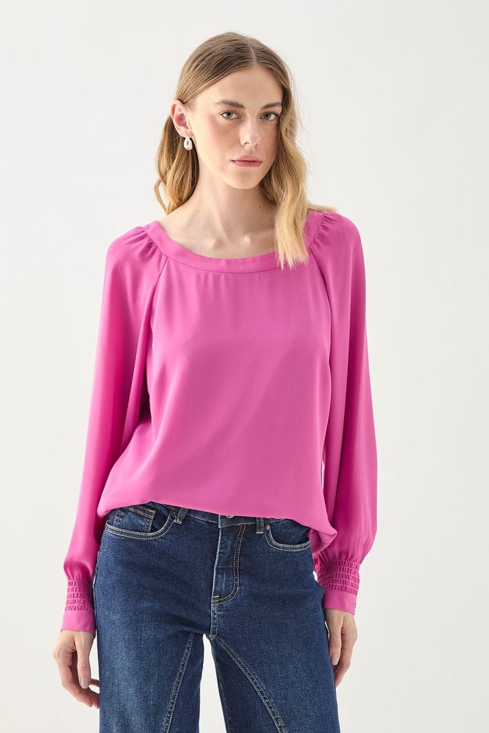 Blusa Manga Larga Lisa Morado 14007125055121-4