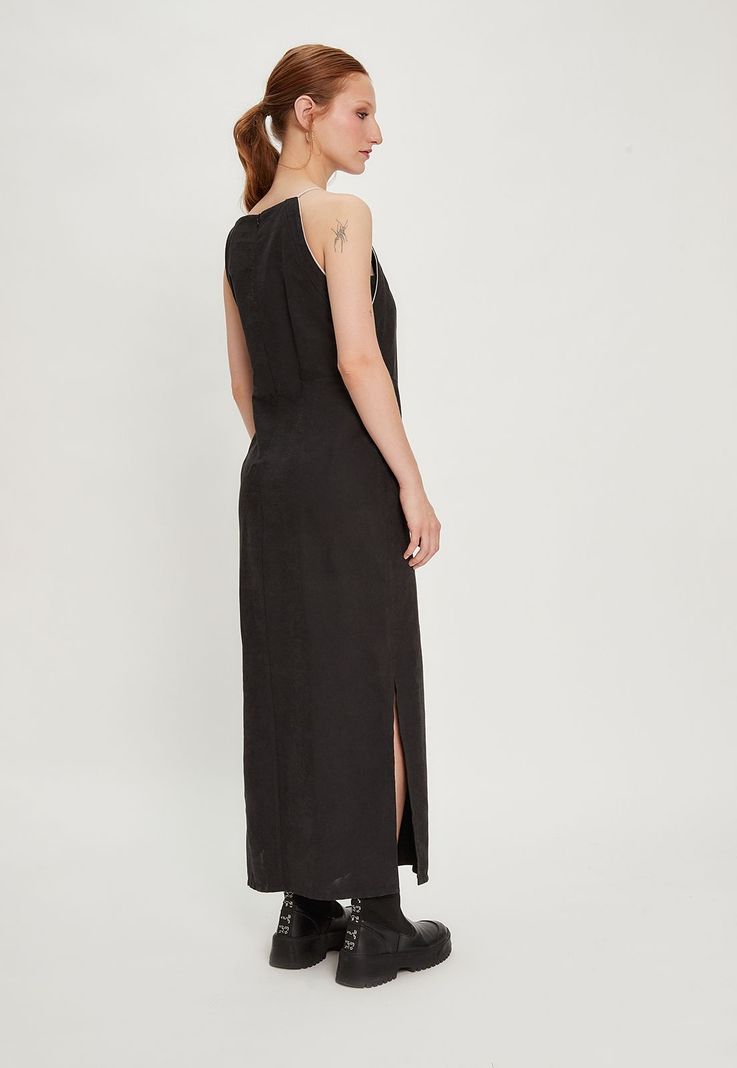 Vestido Liso Largo Negro iO 13420124001102-4