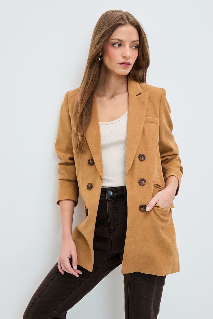 Blazer Liso Café 16020125064129