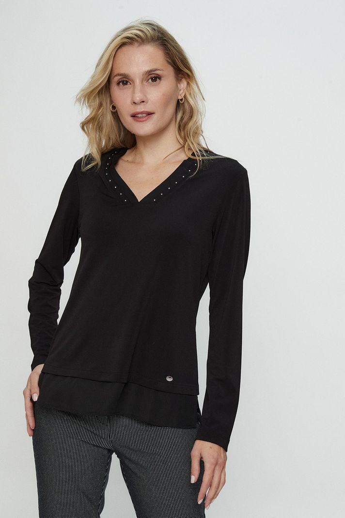 Polera Lisa Negro Ma Griffe 14202224001102-0