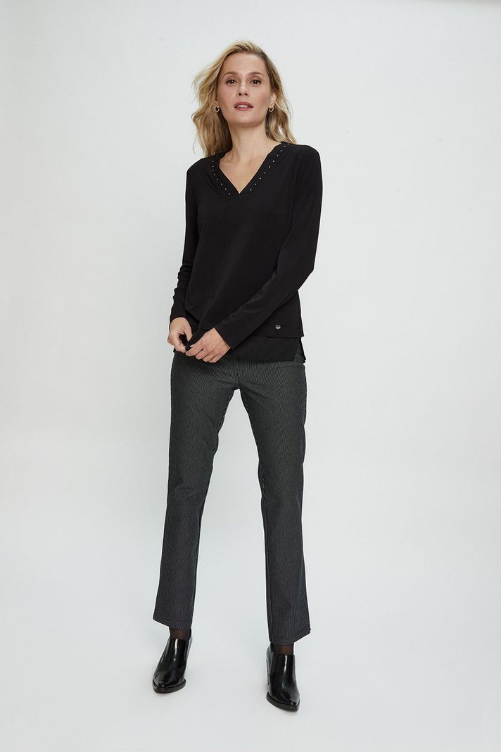 Polera Lisa Negro Ma Griffe 14202224001102-1