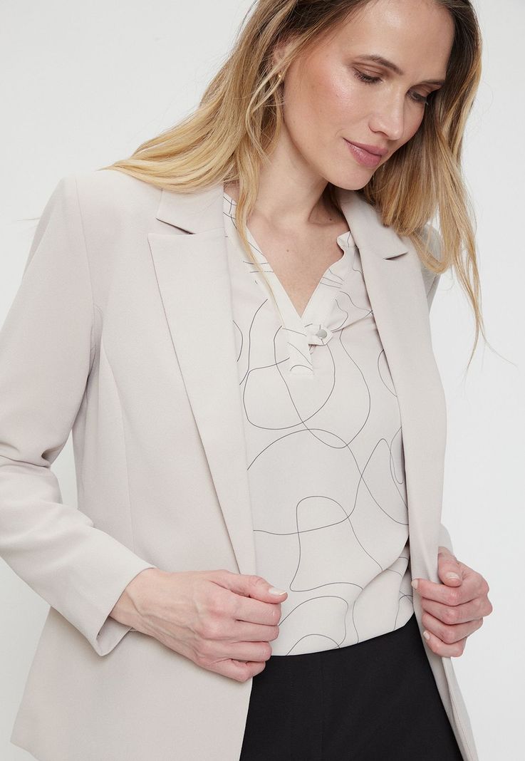Blazer Liso Beige Ma Griffe 16002224052106-0