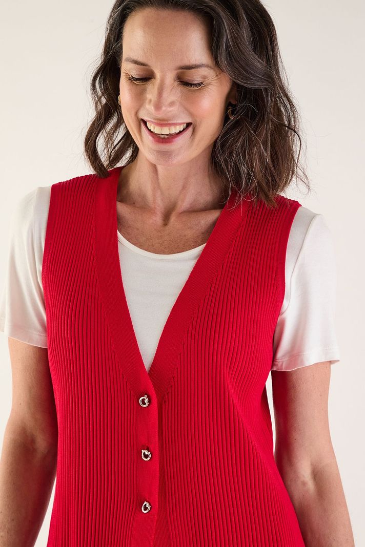 Chaleco Liso Rojo 18002125050103-1