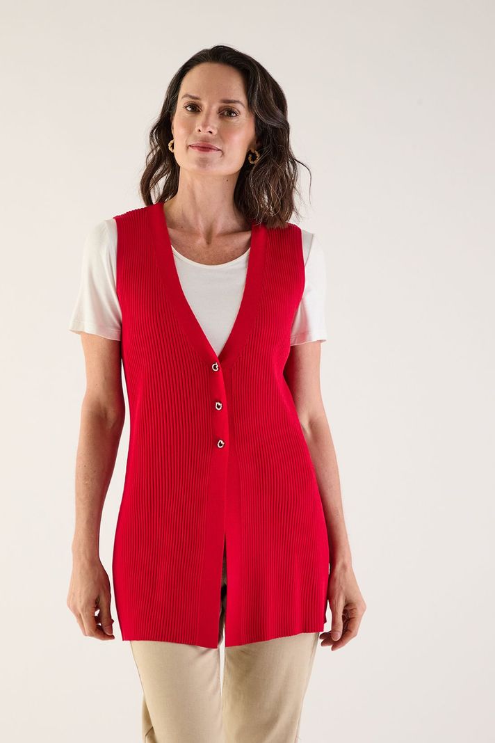 Chaleco Liso Rojo 18002125050103-0