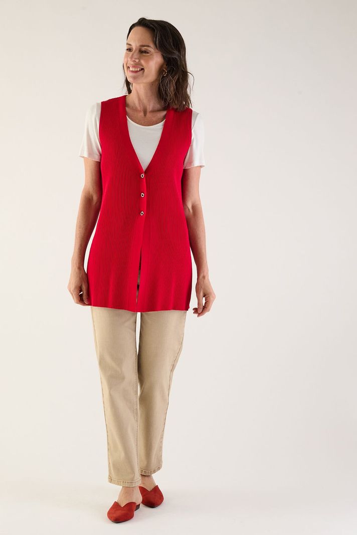 Chaleco Liso Rojo 18002125050103-2
