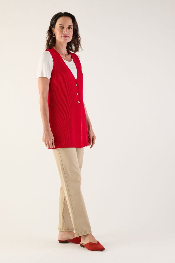 Chaleco Liso Rojo 18002125050103-4