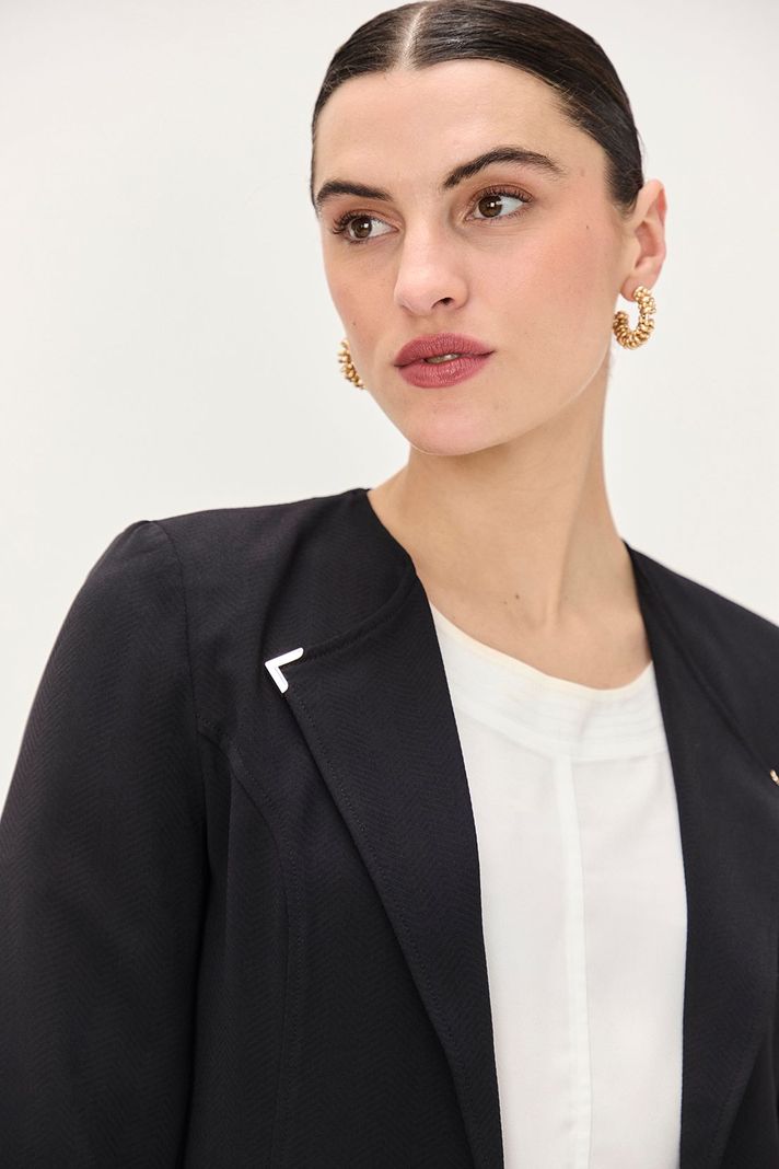 Blazer Con Solapa Negro Ma Griffe 16002224003102-1