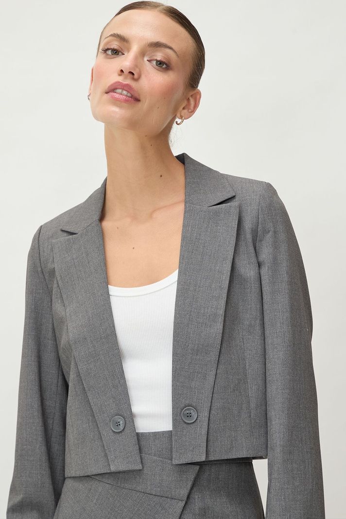 Blazer Liso Gris 16020125061113-0
