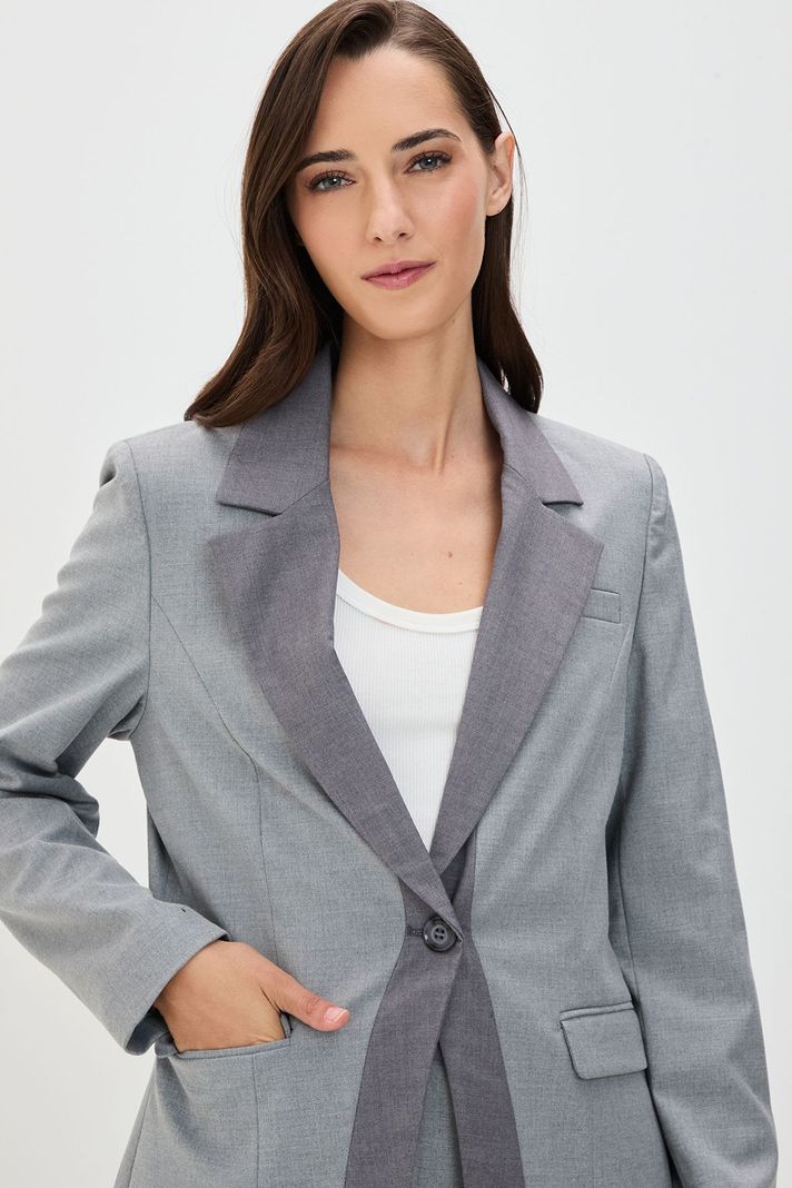 Blazer Liso Gris 16020125062113-4