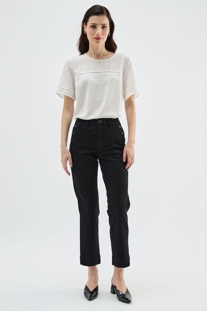 Jeans Crop Negro Ma Griffe 11302125001102-0