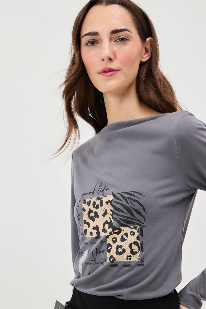 Polera Estampada Gris 14620125053163-0