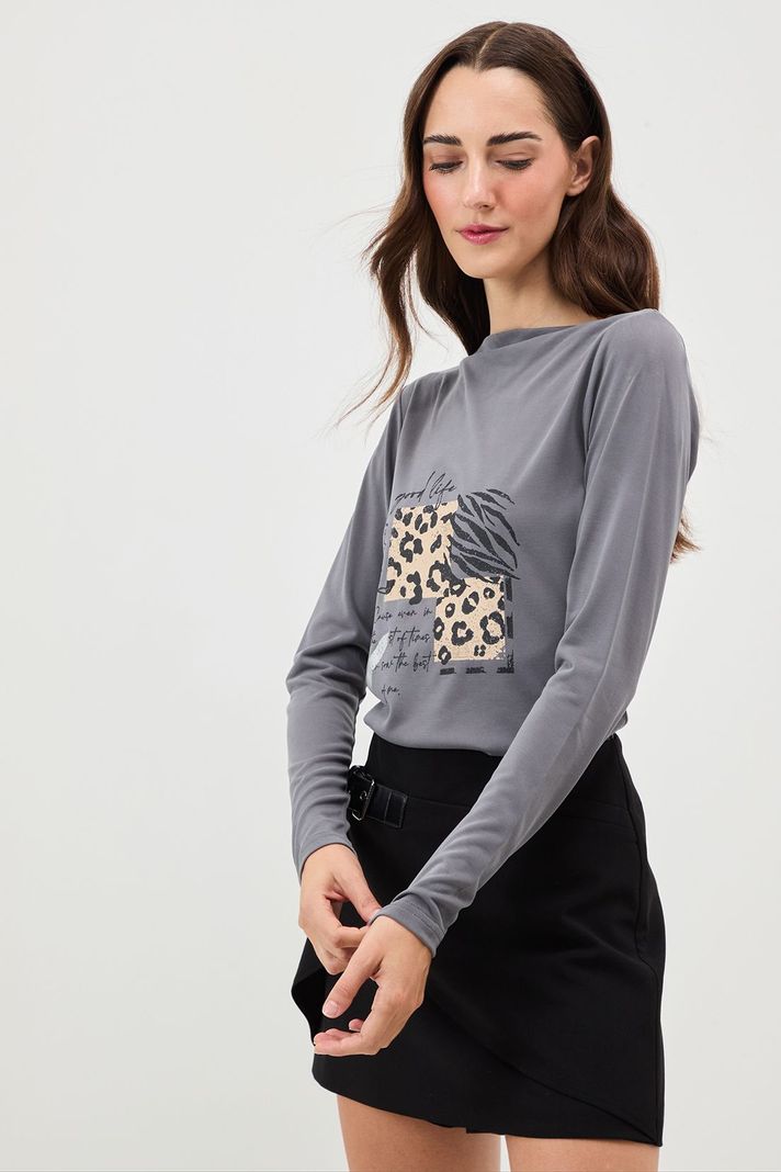 Polera Estampada Gris 14620125053163-1