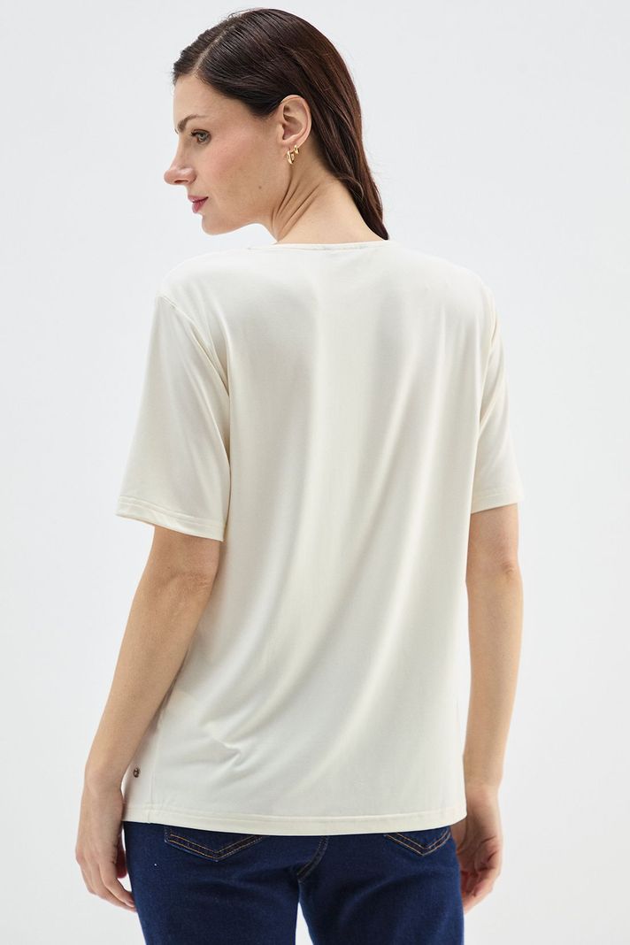 Polera Estampada Escote En V Crudo Ma Griffe 14602224001105-3