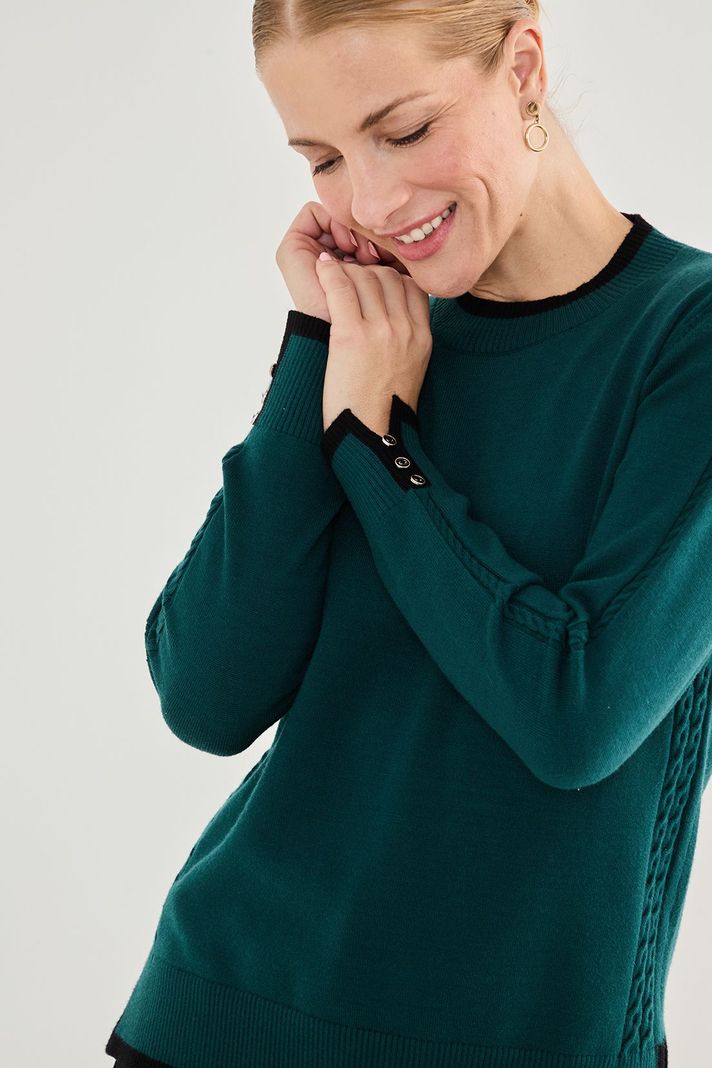 Sweater Liso Verde 18102125053217-1