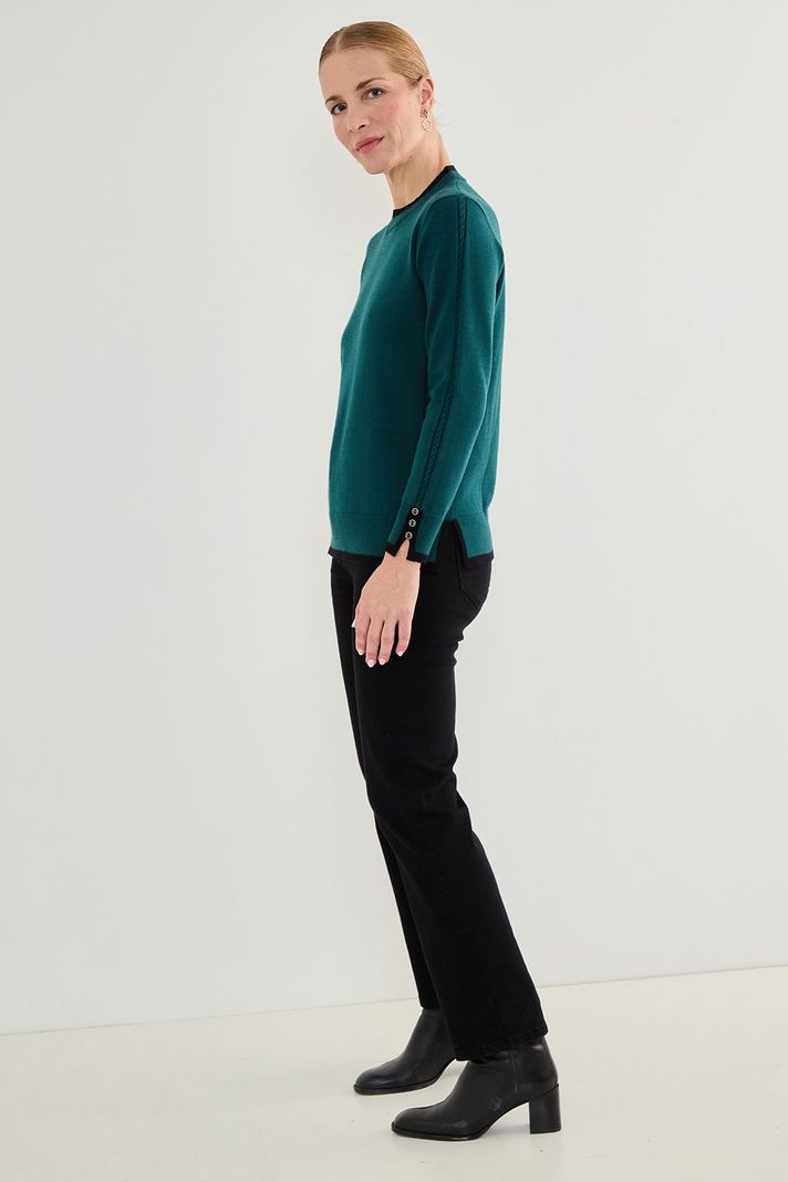 Sweater Liso Verde 18102125053217-2