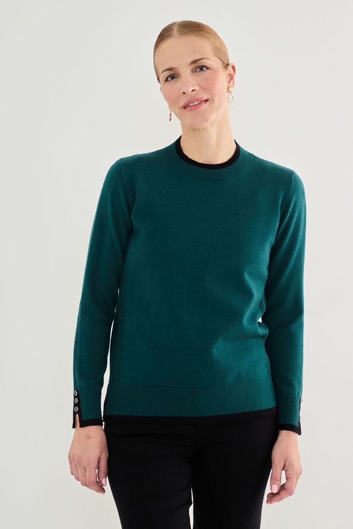 Sweater Liso Verde 18102125053217-0