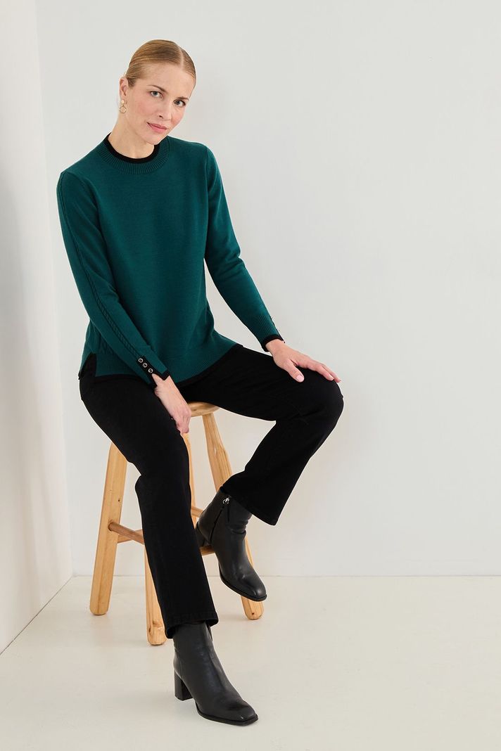 Sweater Liso Verde 18102125053217-4