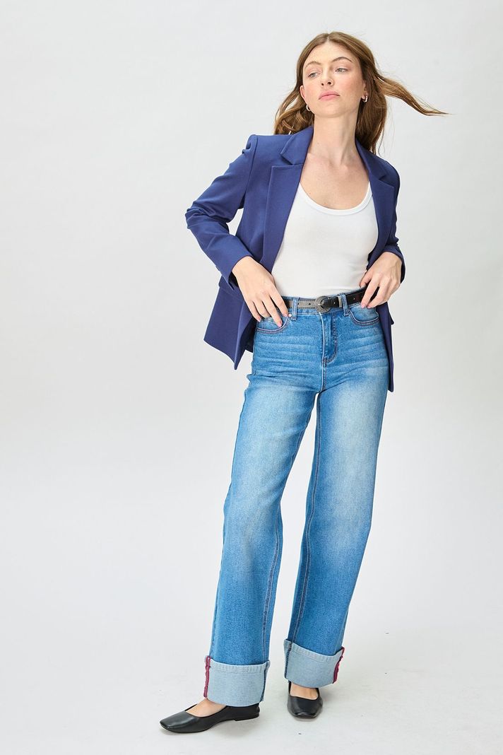 Blazer Liso Azul 16020125054104-0