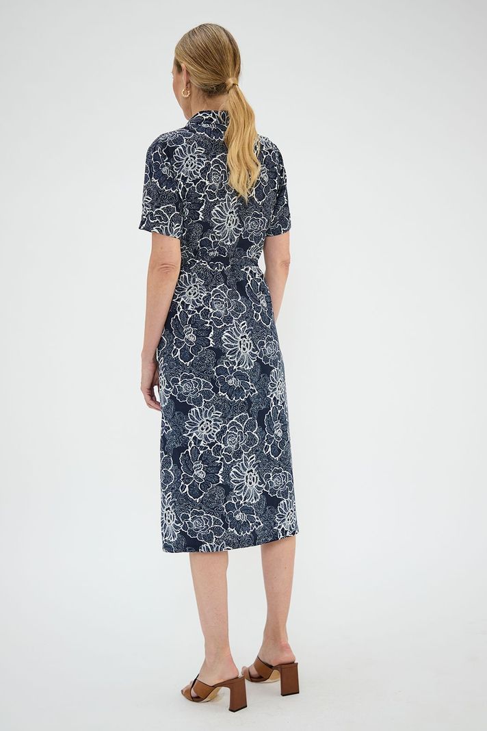 Vestido Camisero Estampado Azul Ma Griffe 13102125001104-4