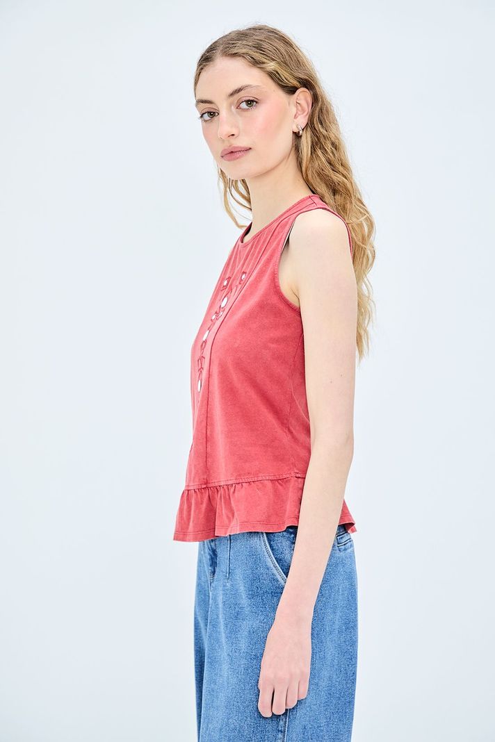 Polera Lisa Burdeo iO 14220224011112-2