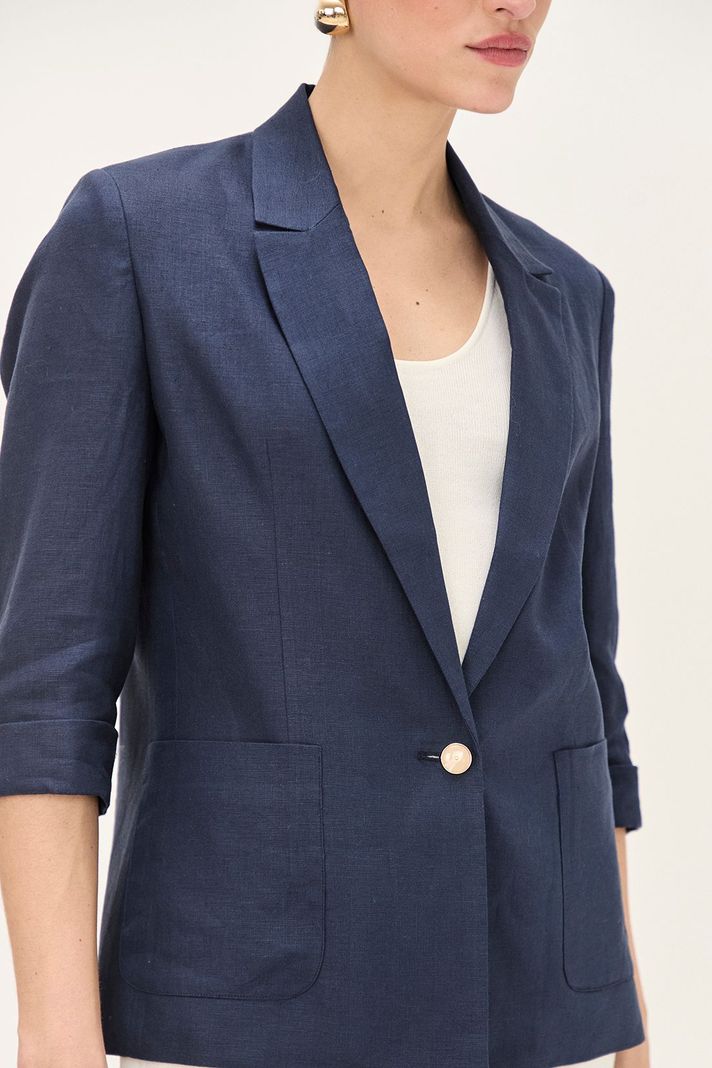 Blazer Lino Azul Ma Griffe 16002224057104-1