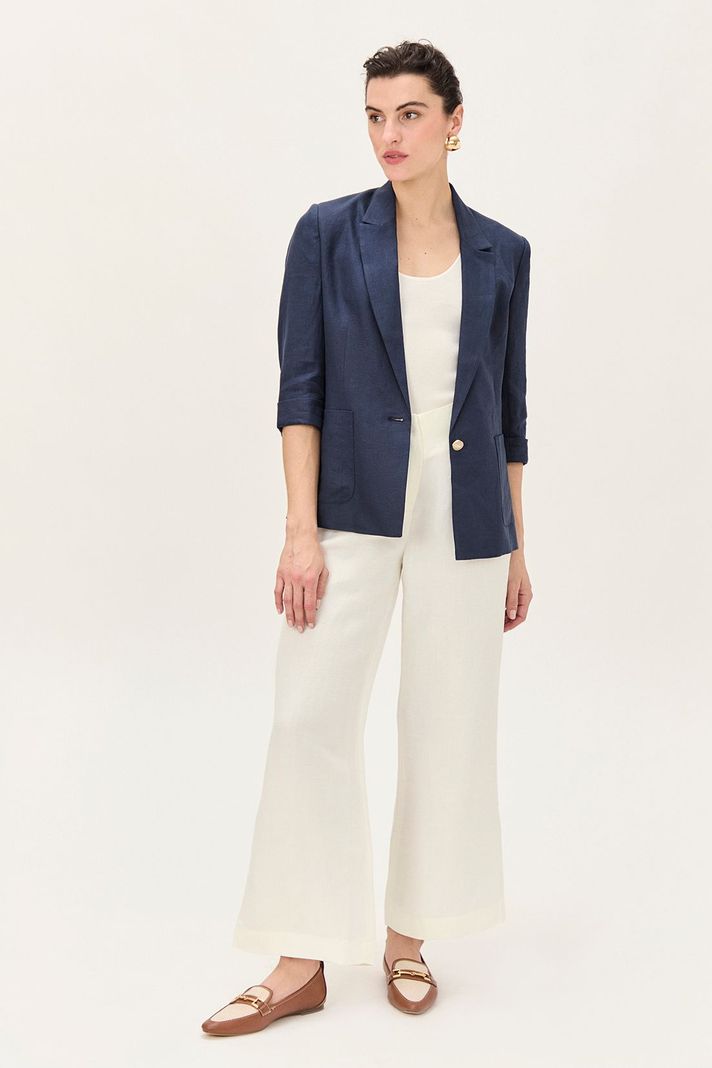 Blazer Lino Azul Ma Griffe 16002224057104-3