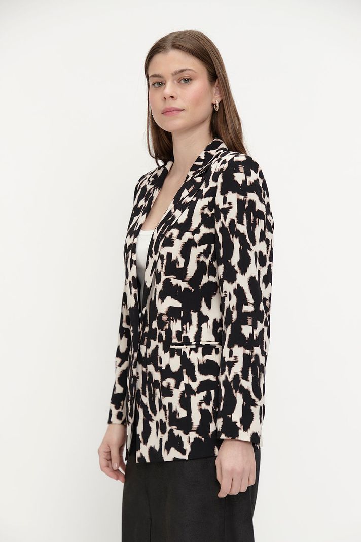Blazer Animal Print Negro Ash 16107224051102-2