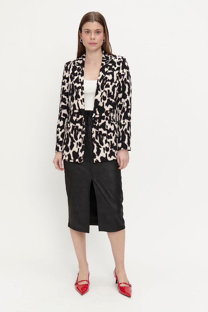 Blazer Animal Print Negro Ash 16107224051102-4