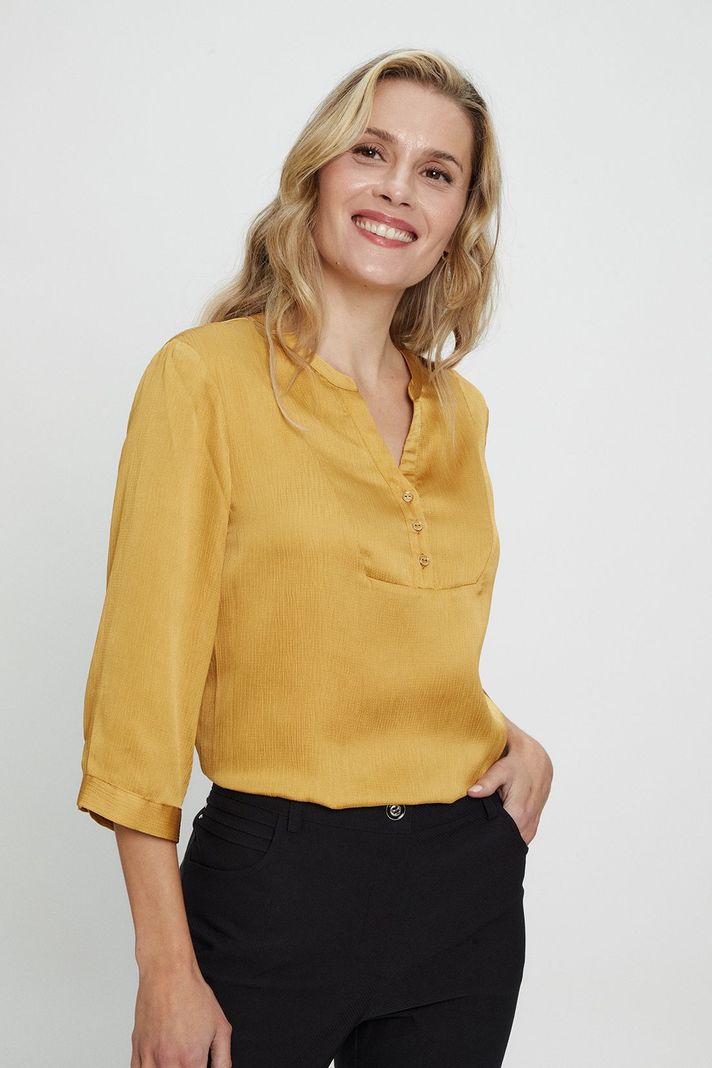 Blusa Lisa Mostaza Ma Griffe 14002224052314-0