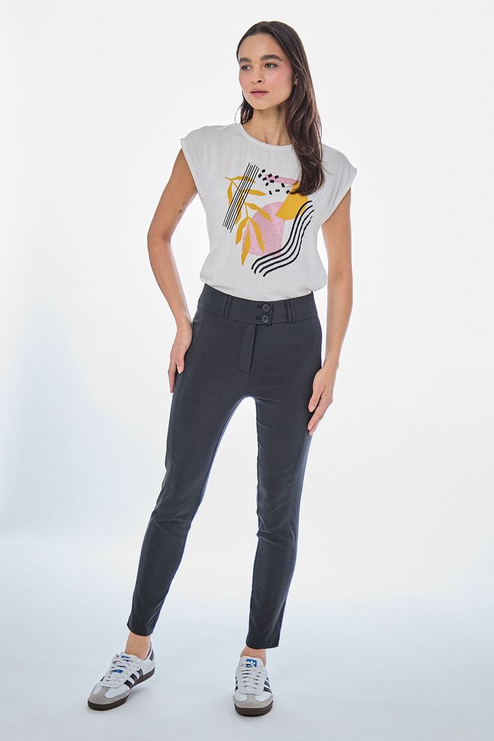 Pantalon Liso Negro iO 11020224025102-0