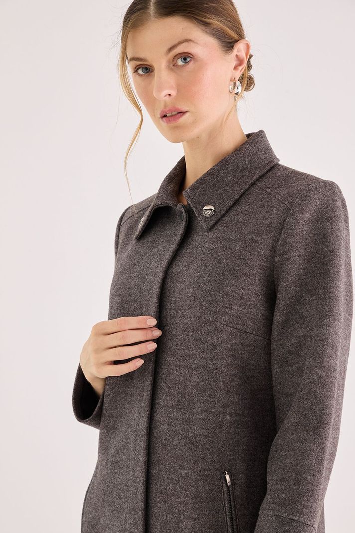 Abrigo Cuello Camisero Gris 17202125002163-1