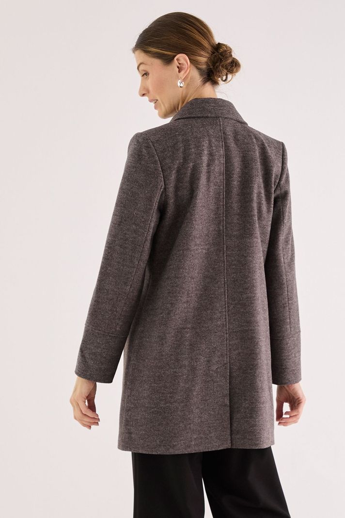 Abrigo Cuello Camisero Gris 17202125002163-3