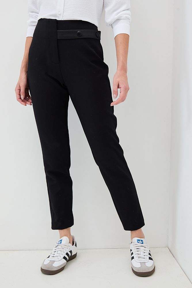Pantalon Liso Negro 11020125012102-2