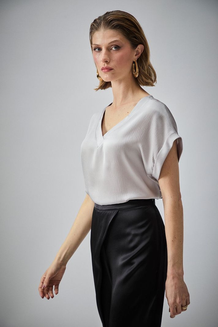 Blusa Coctail Gris Ma Griffe 14002224101113-2