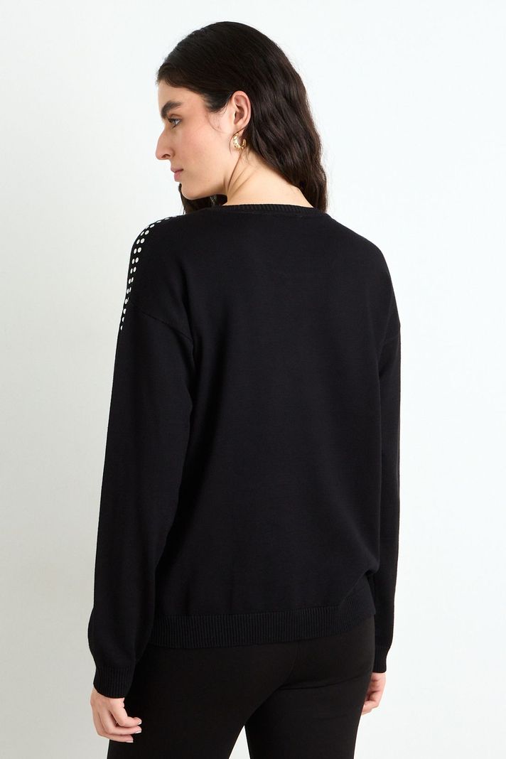 Sweater Liso Negro 18107125005102-3
