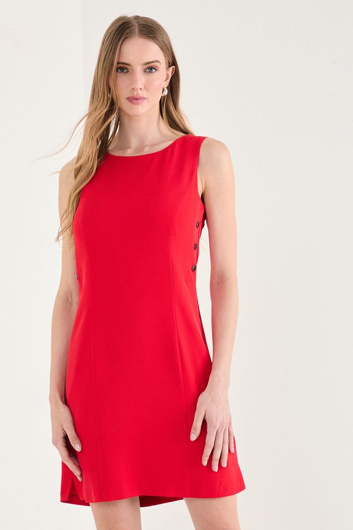 Vestido Liso Rojo 13007125053103-2