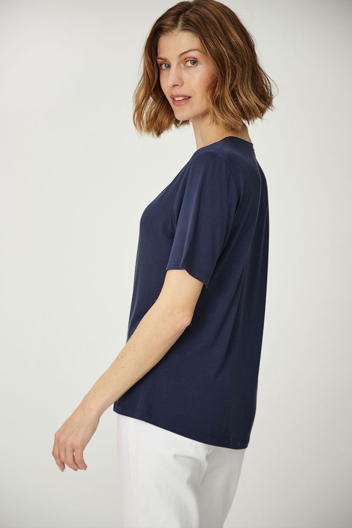 Polera Aplicación Escote Azul Ma Griffe 14202224058104-4