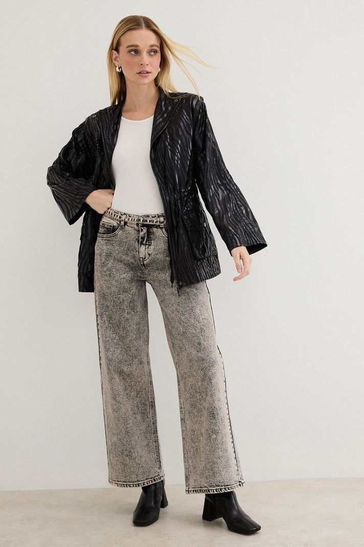 Impermeable Largo Print Negro 17907125050102-0