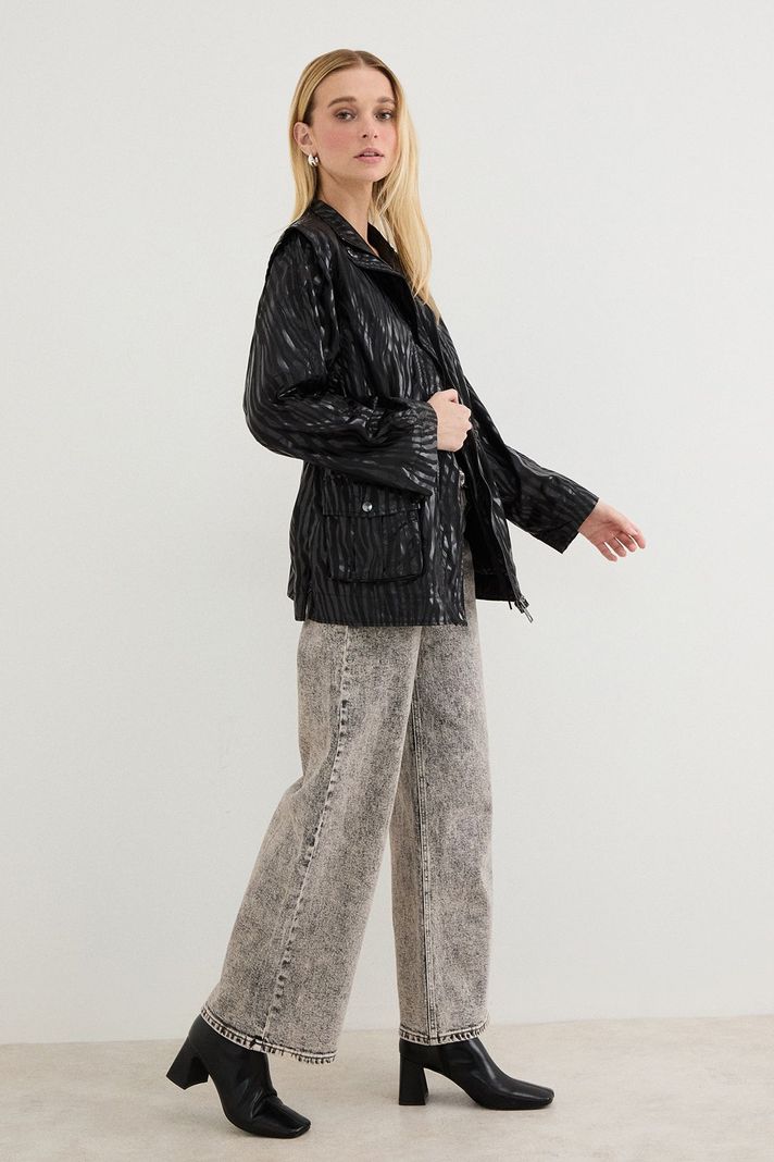 Impermeable Largo Print Negro 17907125050102-3