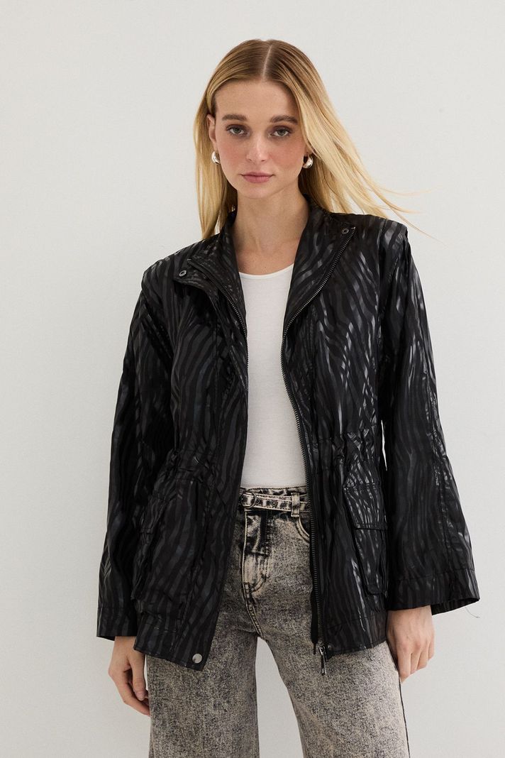 Impermeable Largo Print Negro 17907125050102-4