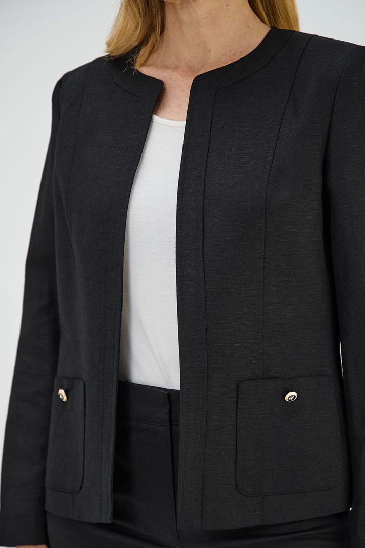 Chaqueta Lino Negro Ma Griffe 17502224057102-1