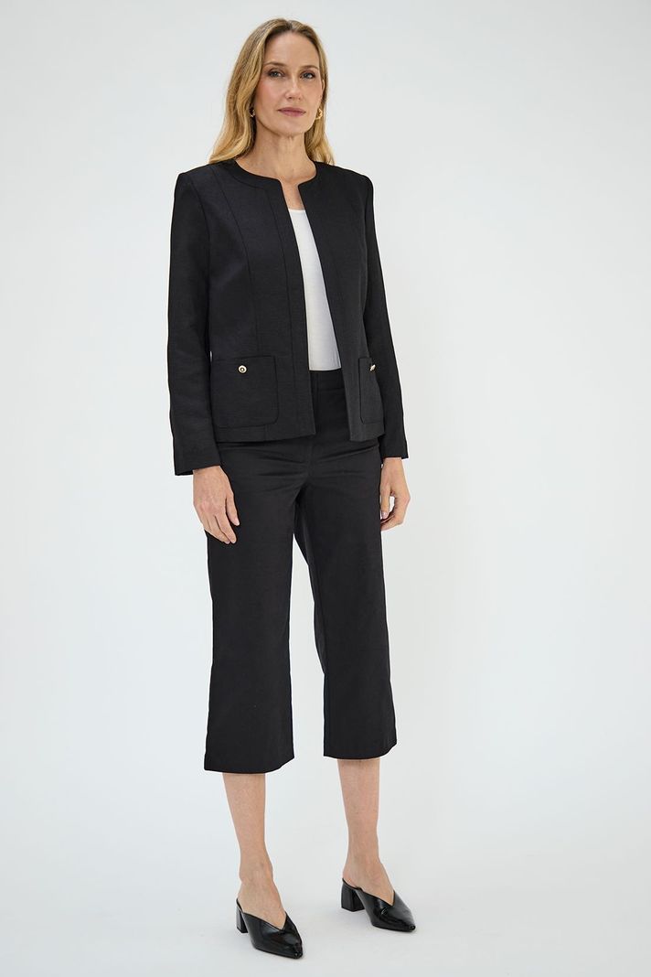 Chaqueta Lino Negro Ma Griffe 17502224057102-2