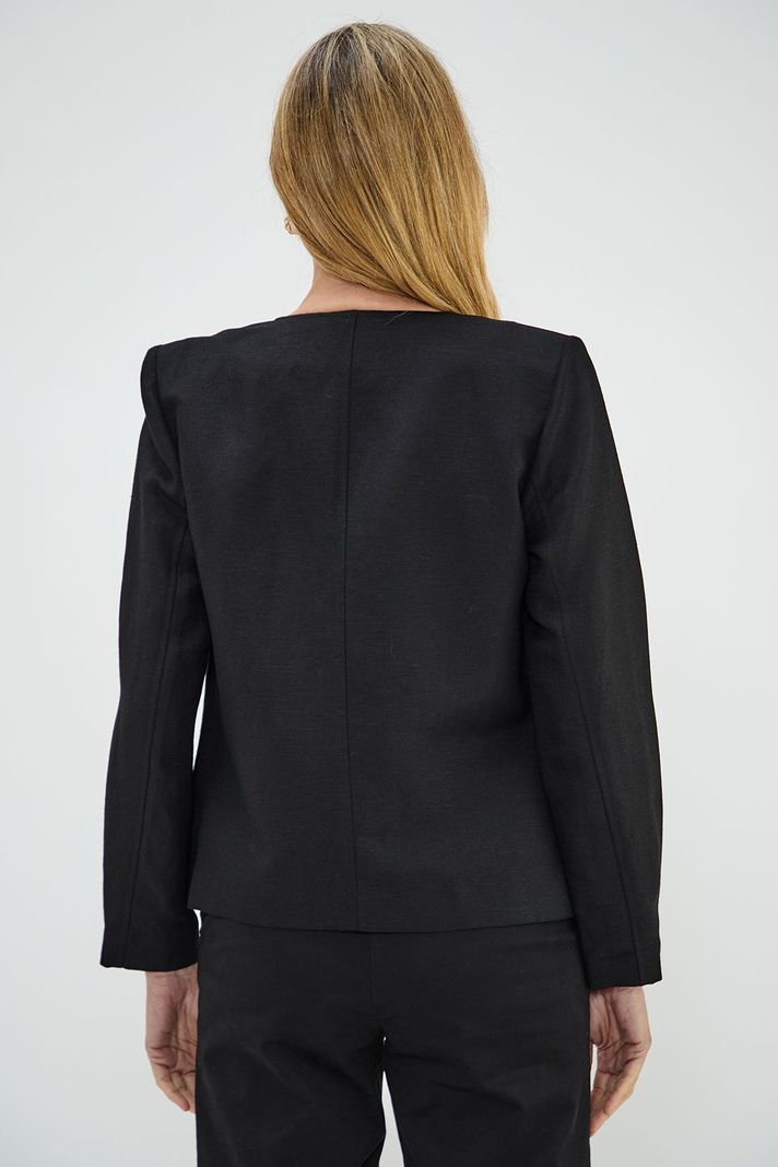 Chaqueta Lino Negro Ma Griffe 17502224057102-3