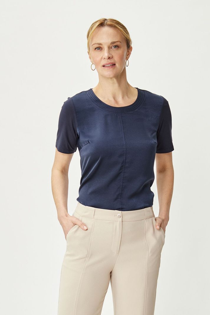 Polera Lisa Azul Ma Griffe 14202224055104-0