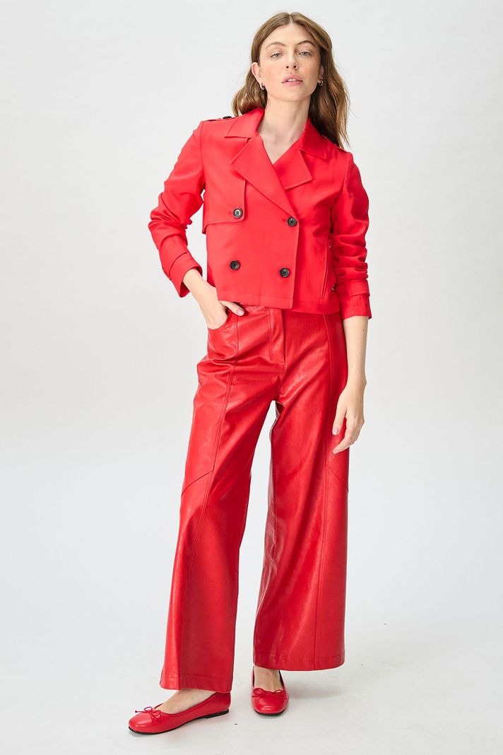 Impermeable (Trench) Liso Rojo iO 17420125002103-0