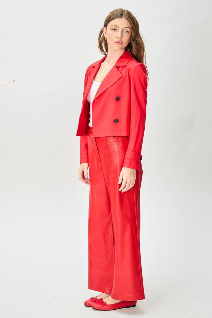 Impermeable (Trench) Liso Rojo iO 17420125002103-2