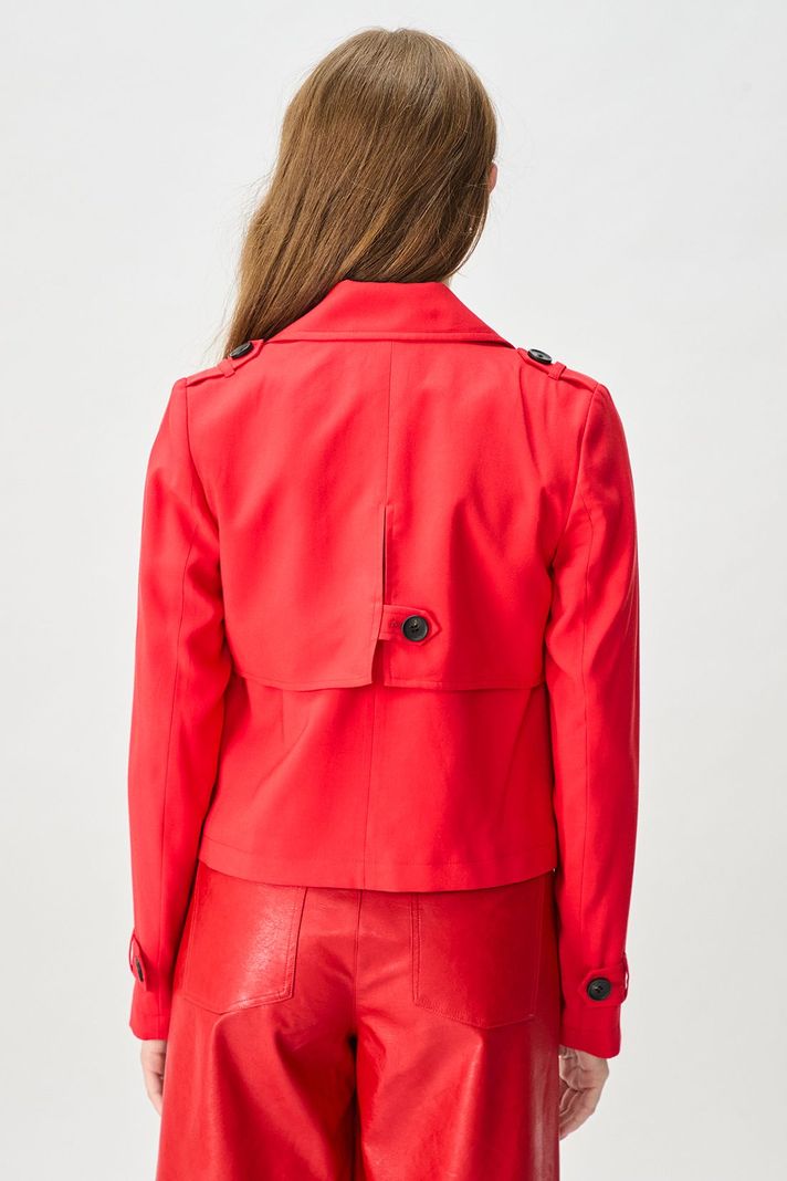 Impermeable (Trench) Liso Rojo iO 17420125002103-3
