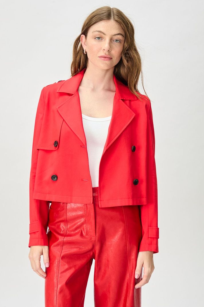 Impermeable (Trench) Liso Rojo iO 17420125002103-4